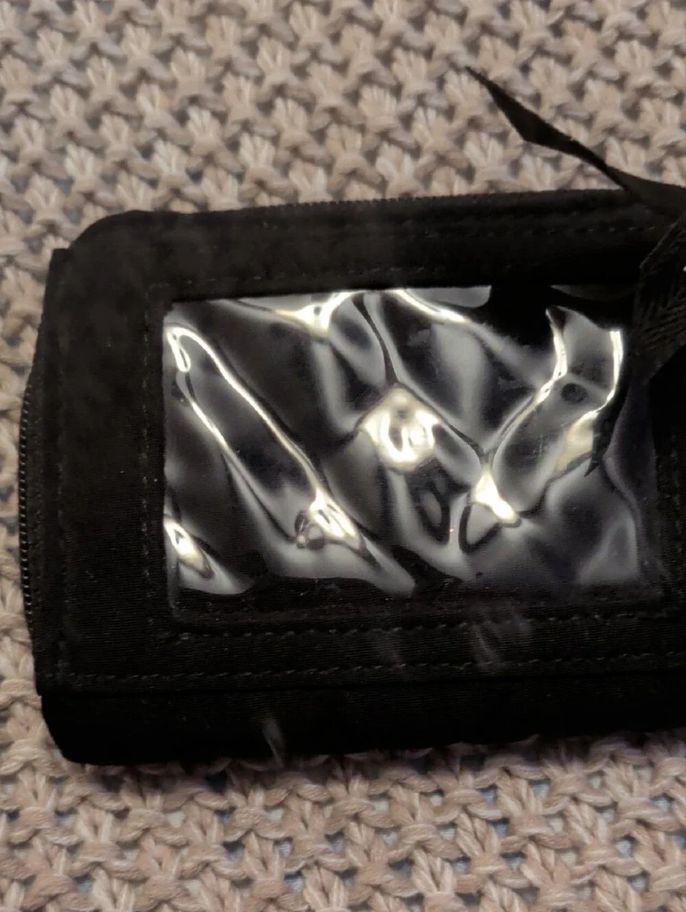 Vera Bradley Black ID Wallet with Floral Pattern - Picture 3 of 8